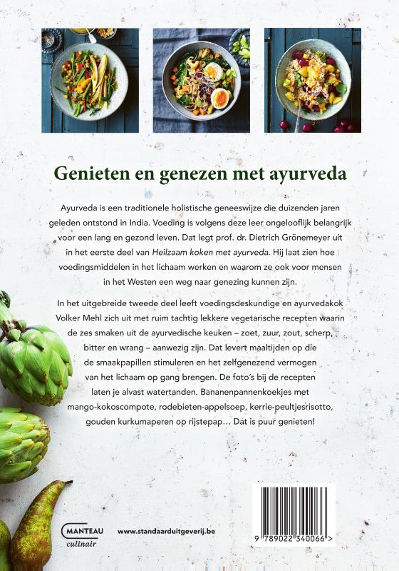 Achterkant van Heilzaam koken met Ayurveda