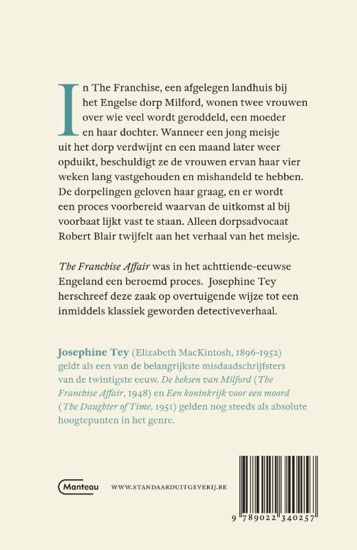 Achterkant van De heksen van Milford