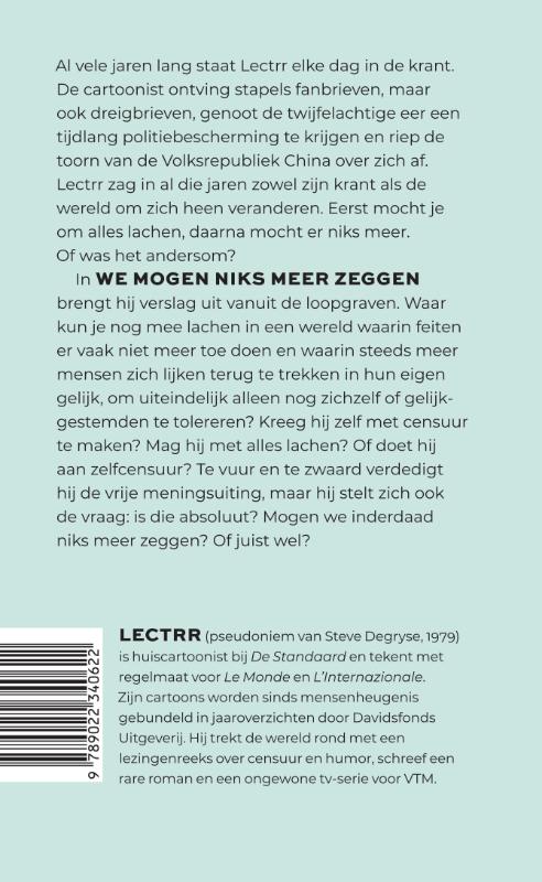 Achterkant van We mogen niks meer zeggen