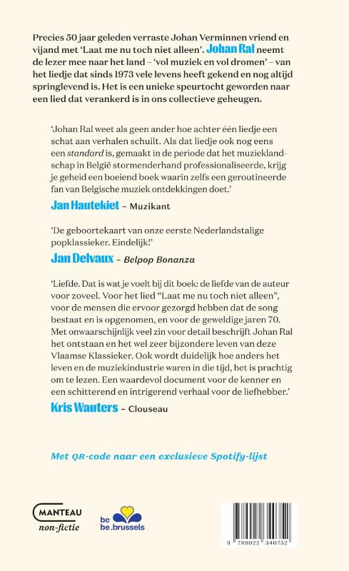 Achterkant van Laat me nu toch niet alleen