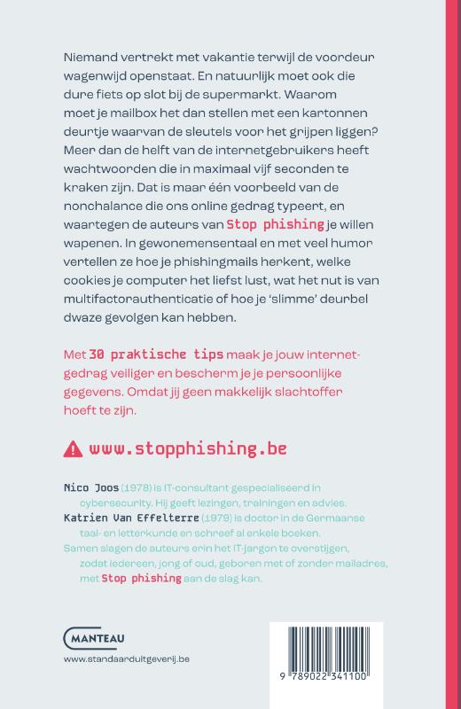 Achterkant van Stop Phishing