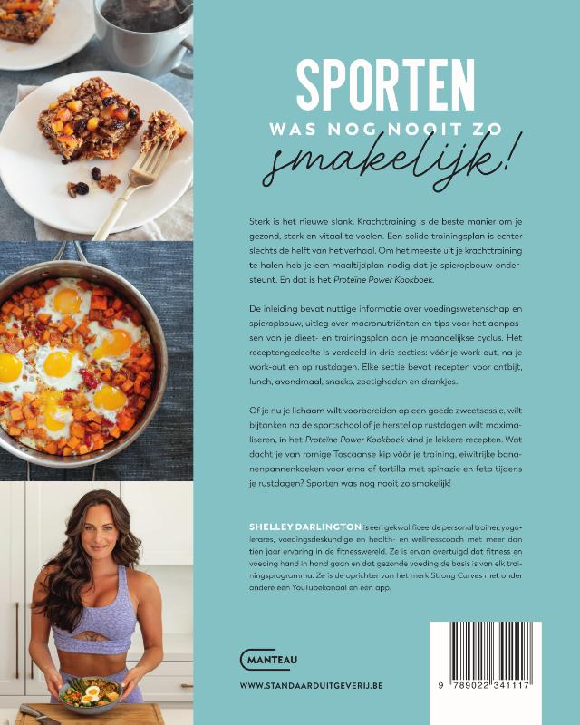 Achterkant van Proteïne power kookboek