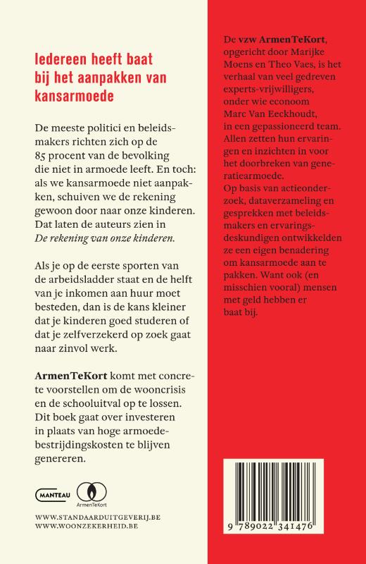 Achterkant van De rekening van onze kinderen