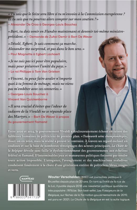 Achterkant van La Chute de la Belgique