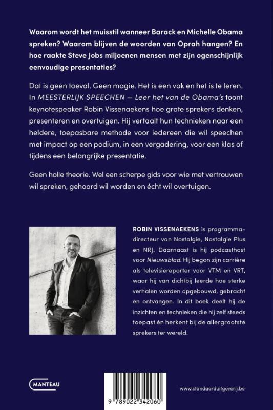 Achterkant van Meesterlijk speechen. Leer het van de Obama's.