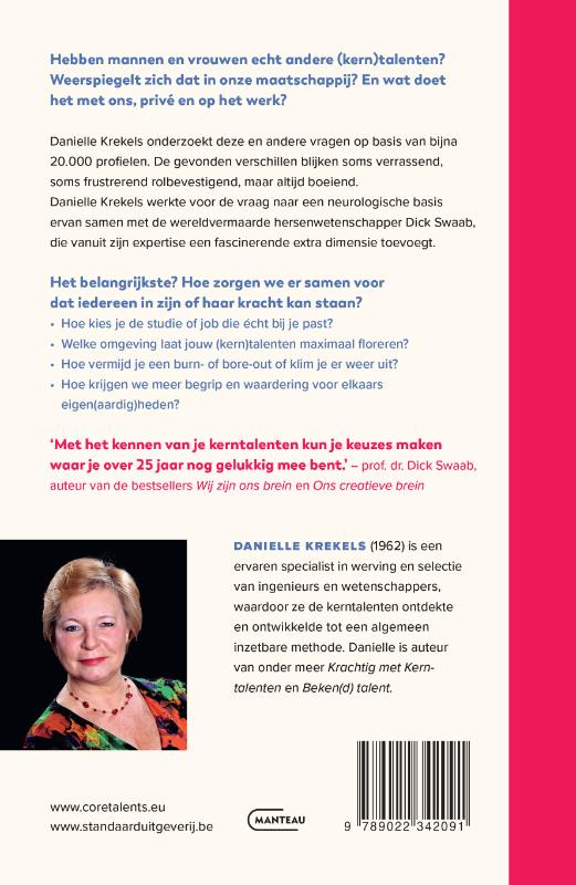 Achterkant van Man-vrouwverschillen in kerntalenten