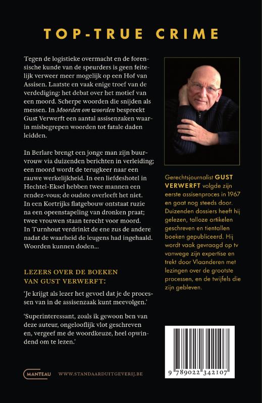 Achterkant van Moorden om woorden