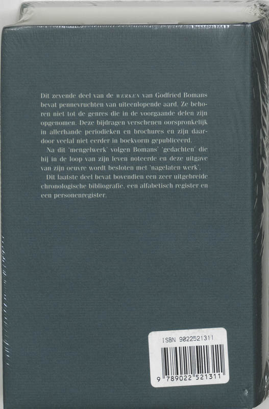 Achterkant van VII