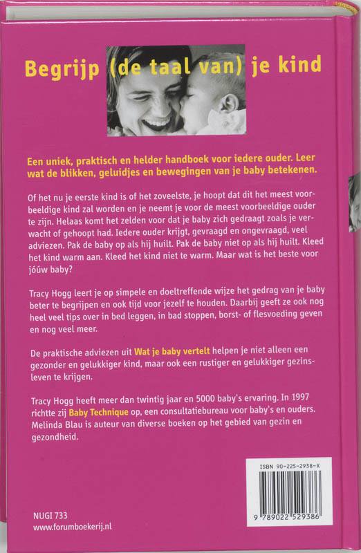 Achterkant van Wat je baby vertelt
