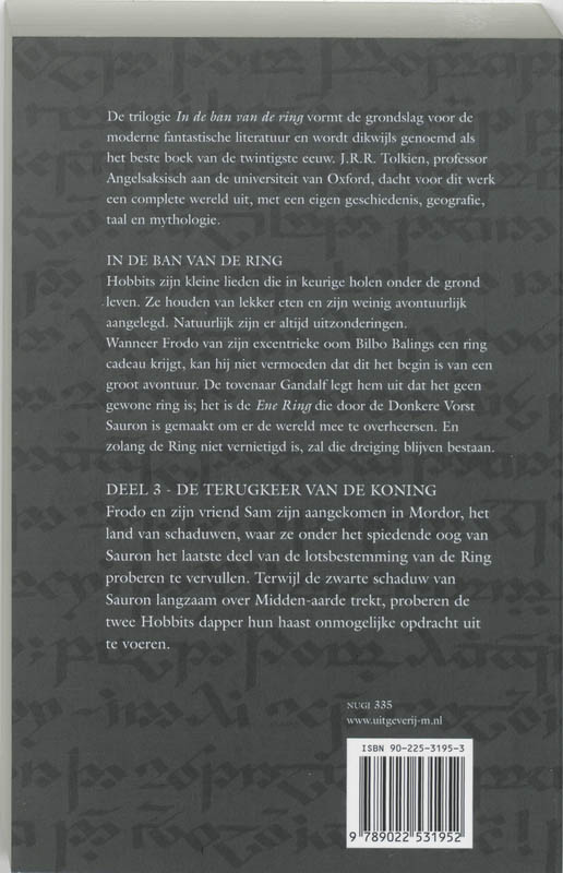 Achterkant van De terugkeer van de Koning