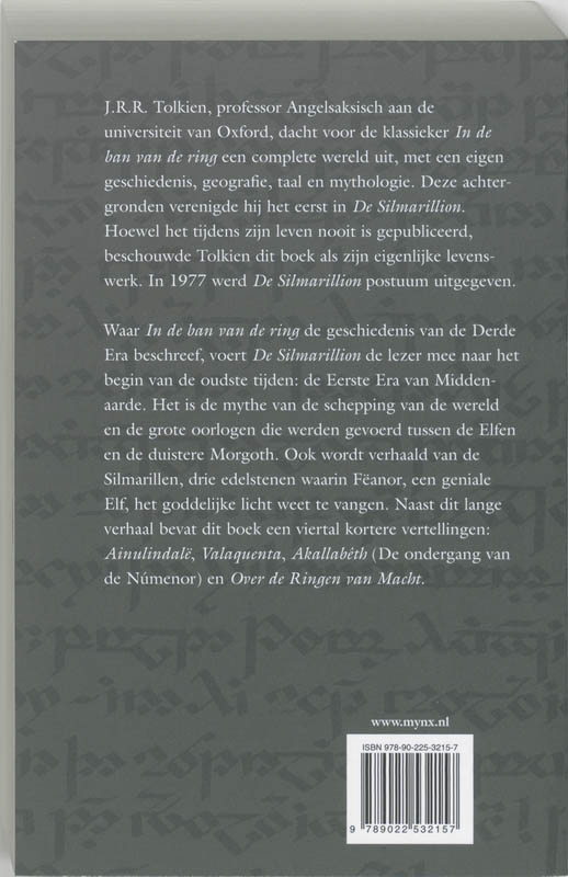 Achterkant van Silmarillion