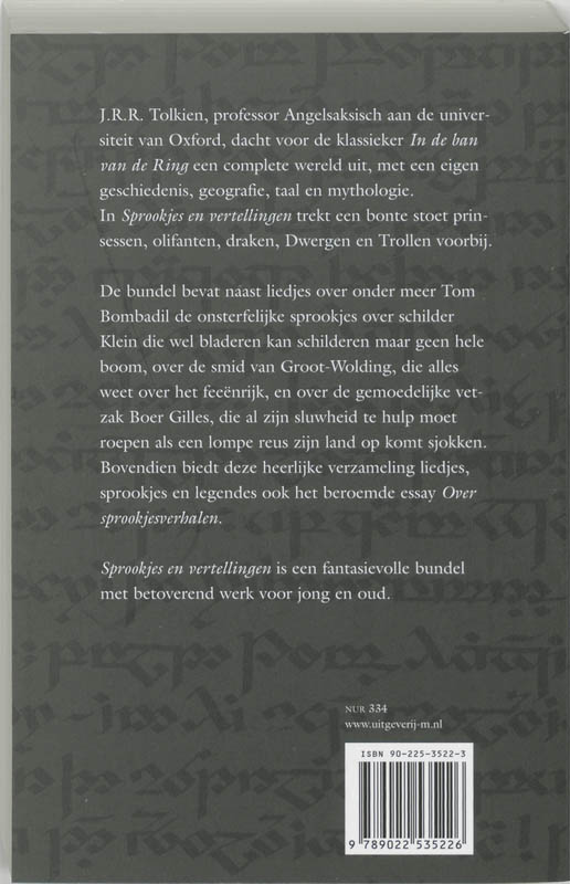 Achterkant van Sprookjes en vertellingen