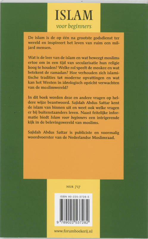 Achterkant van Islam voor beginners