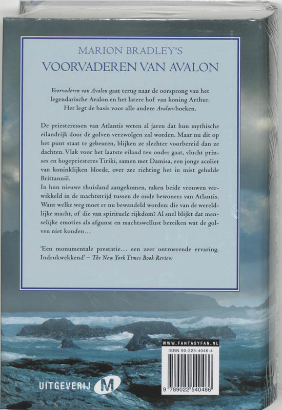 Achterkant van Voorvaderen van Avalon