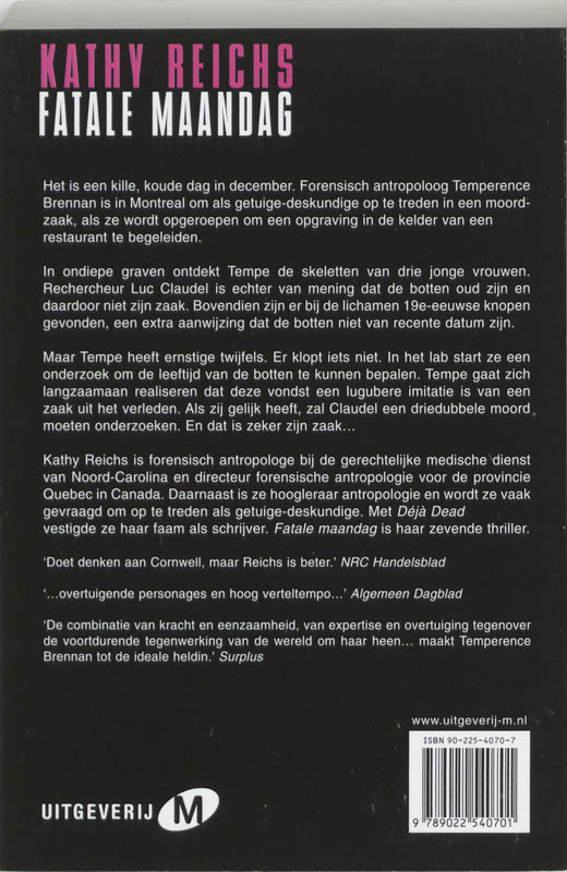 Achterkant van Fatale maandag