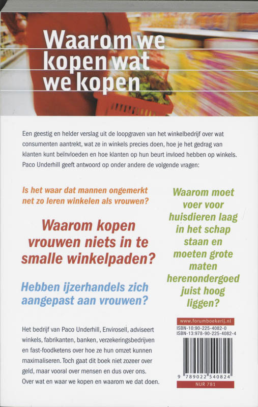 Achterkant van Waarom we kopen wat we kopen