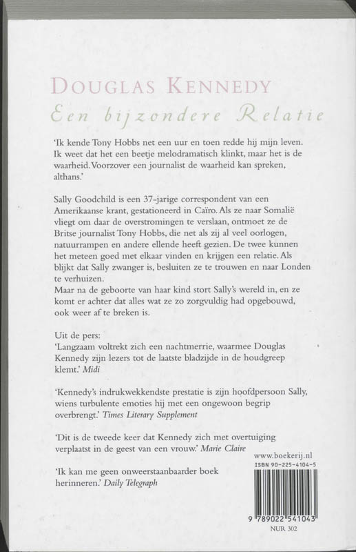 Achterkant van Een bijzondere relatie