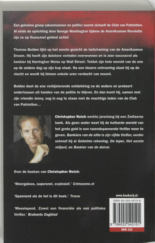 Achterkant van Bankiers van de elite