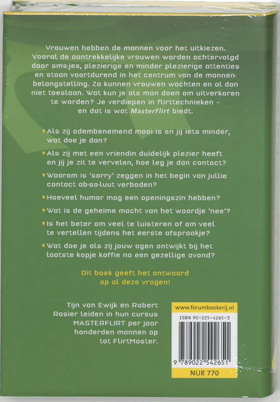 Achterkant van Masterflirt