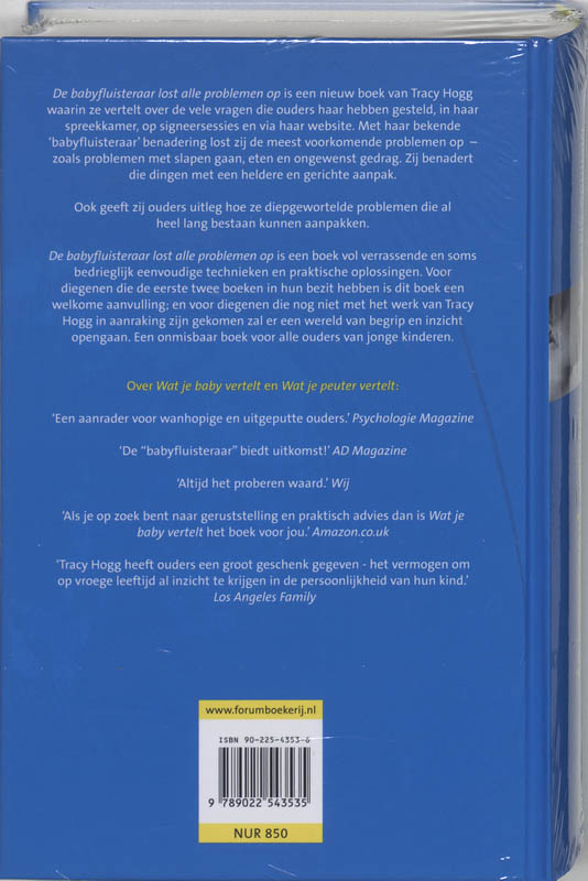 Achterkant van De baby fluisteraar lost alle problemen op