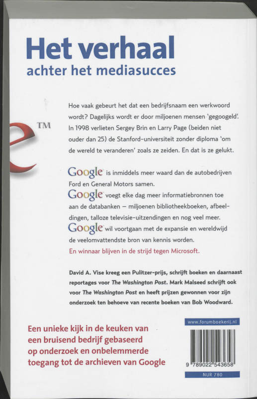 Achterkant van Google