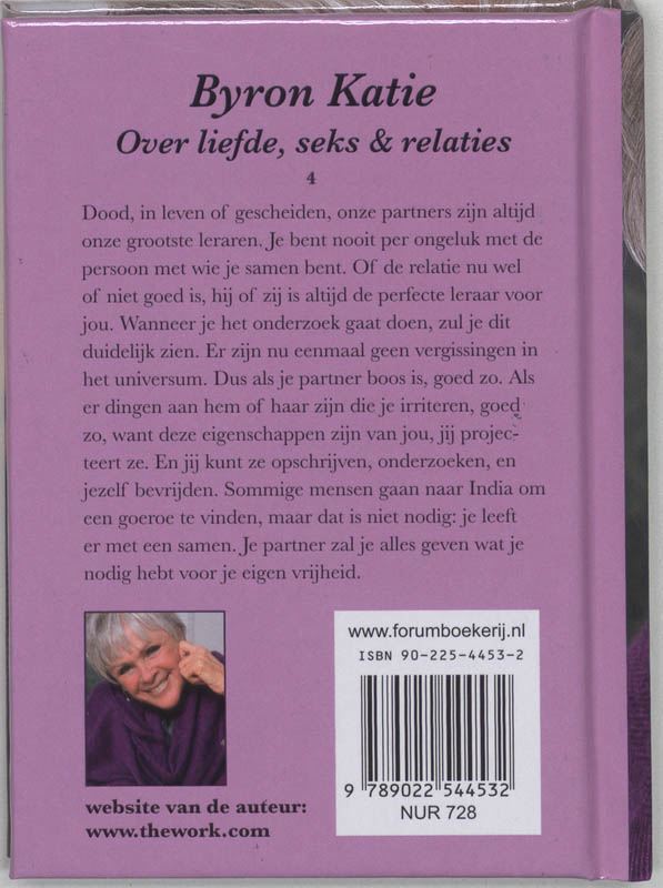 Achterkant van Over liefde, seks & relaties