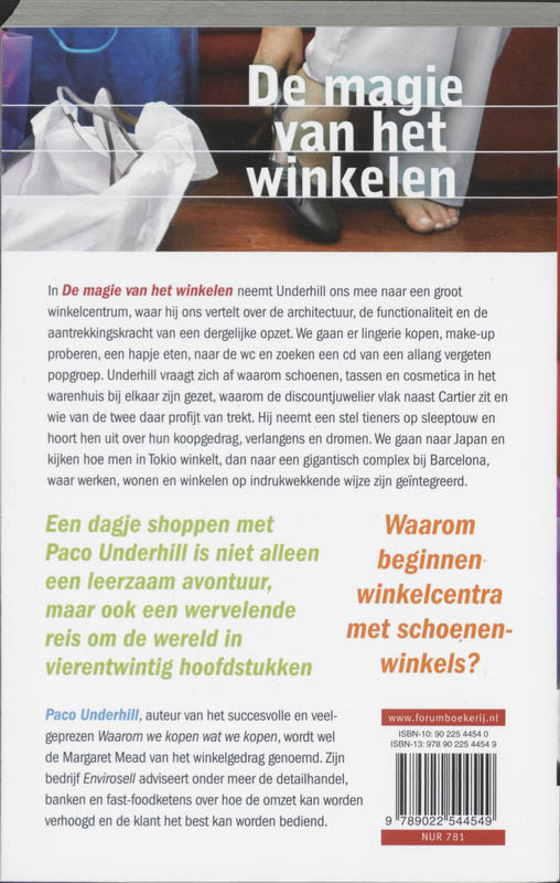 Achterkant van De magie van het winkelen