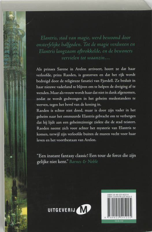 Achterkant van Elantris
