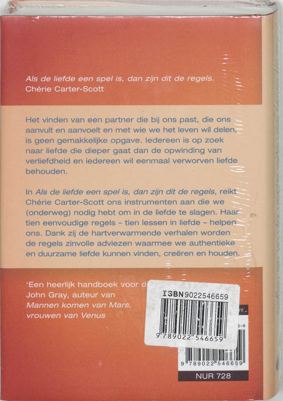 Achterkant van Als de liefde een spel is, dan zijn dit de regels