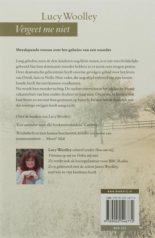 Achterkant van Vergeet me niet