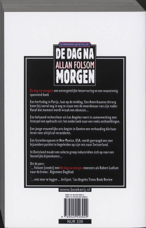 Achterkant van De dag na morgen