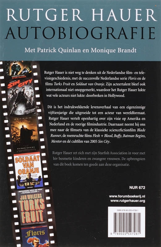 Achterkant van Autobiografie