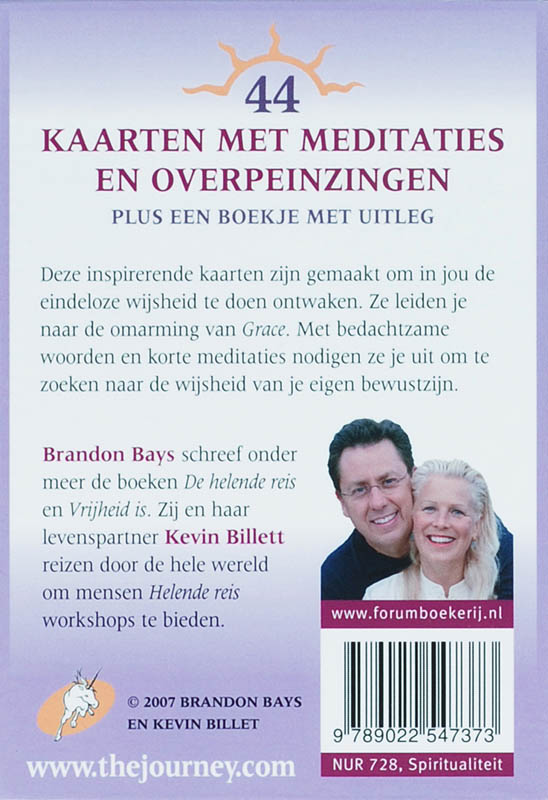 Achterkant van De helende reis kaarten