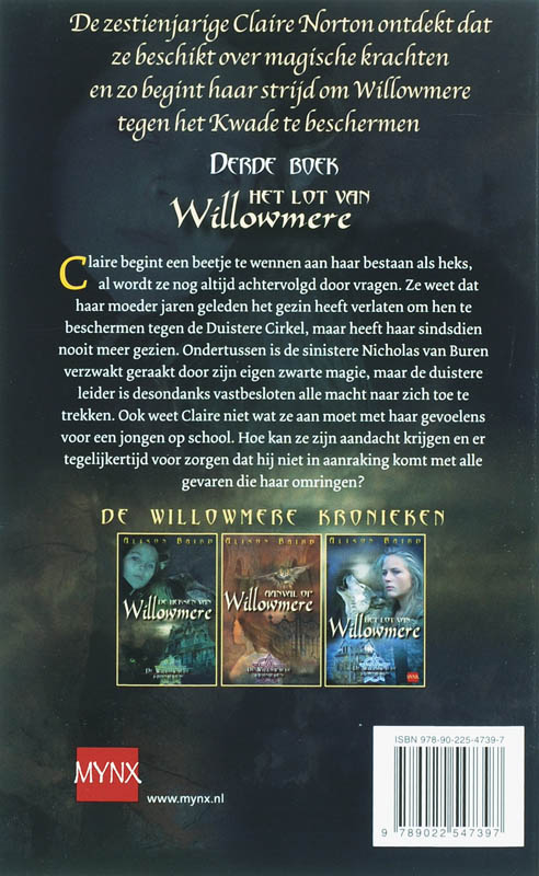 Achterkant van Het lot van Willowmere