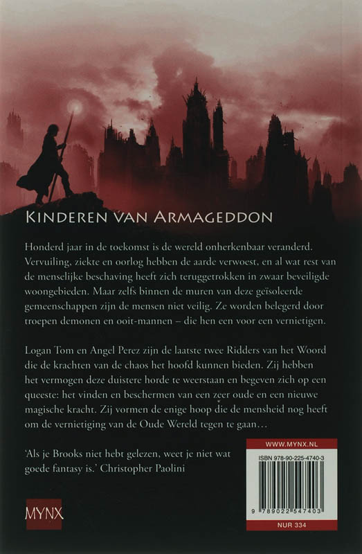 Achterkant van Kinderen van armageddon