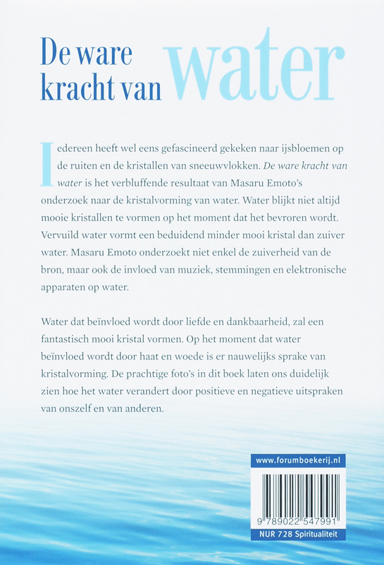 Achterkant van de ware kracht van water