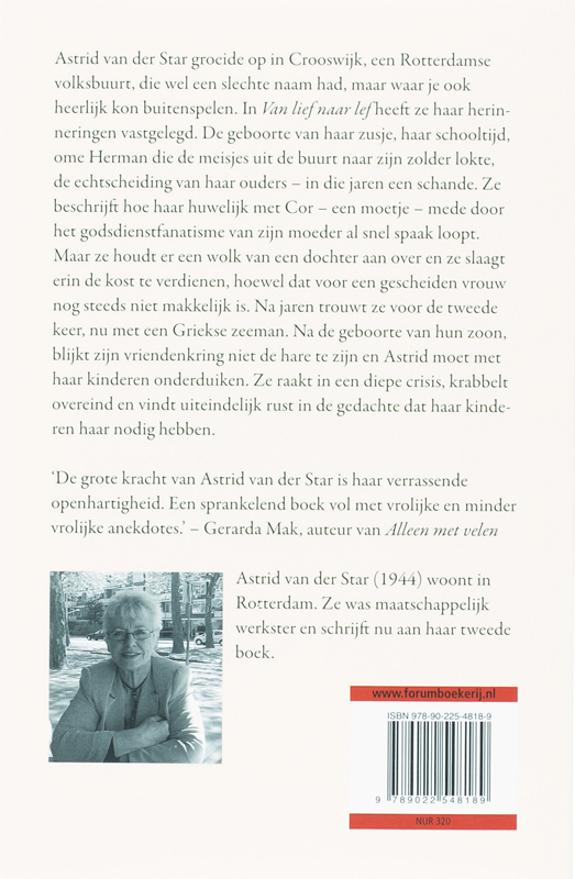 Achterkant van Van lief naar lef