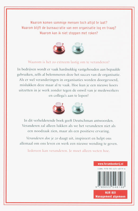 Achterkant van Veranderen doe je zo