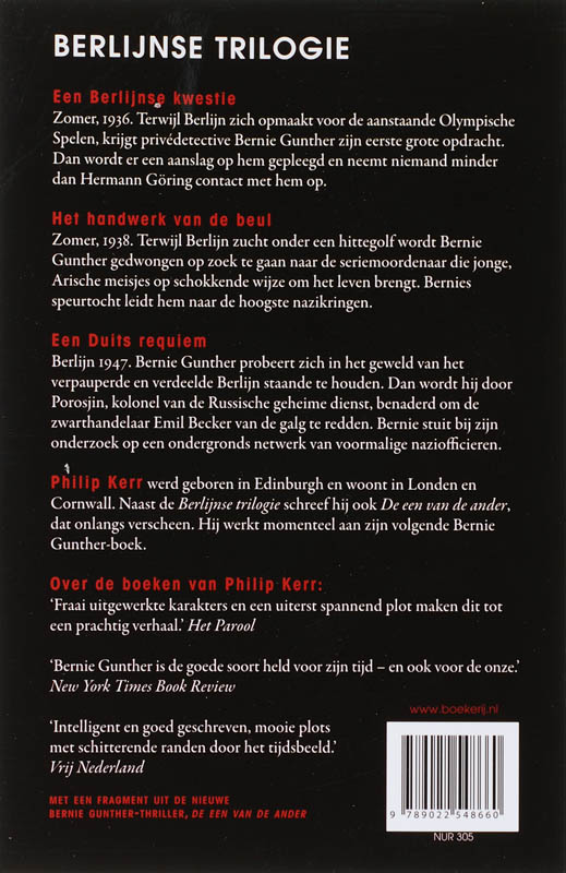 Achterkant van Berlijnse triologie