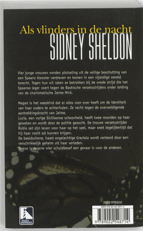 Achterkant van Als vlinders in de nacht