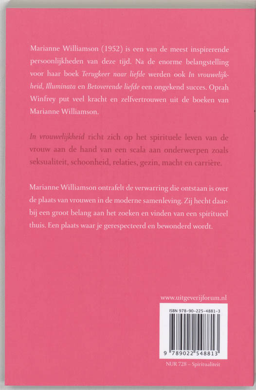 Achterkant van In vrouwelijkheid