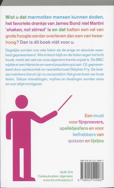 Achterkant van Het grote boek van foute feiten