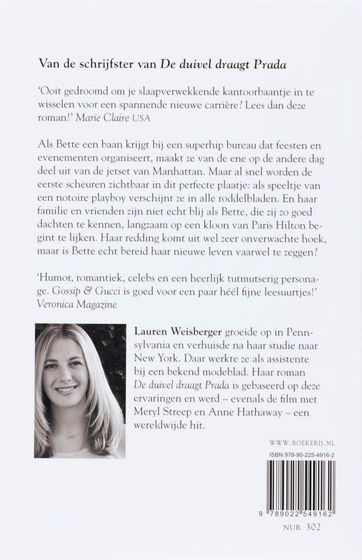 Achterkant van Gossip & Gucci
