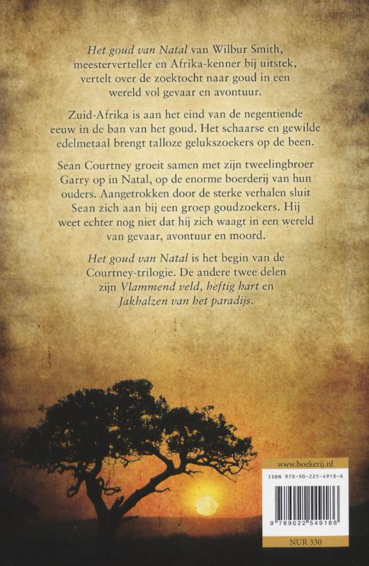 Achterkant van Het goud van Natal