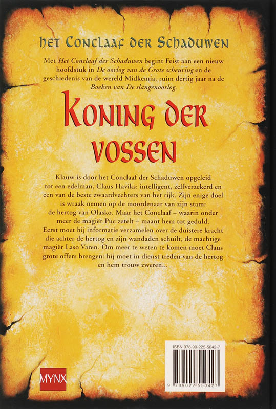 Achterkant van Koning der vossen