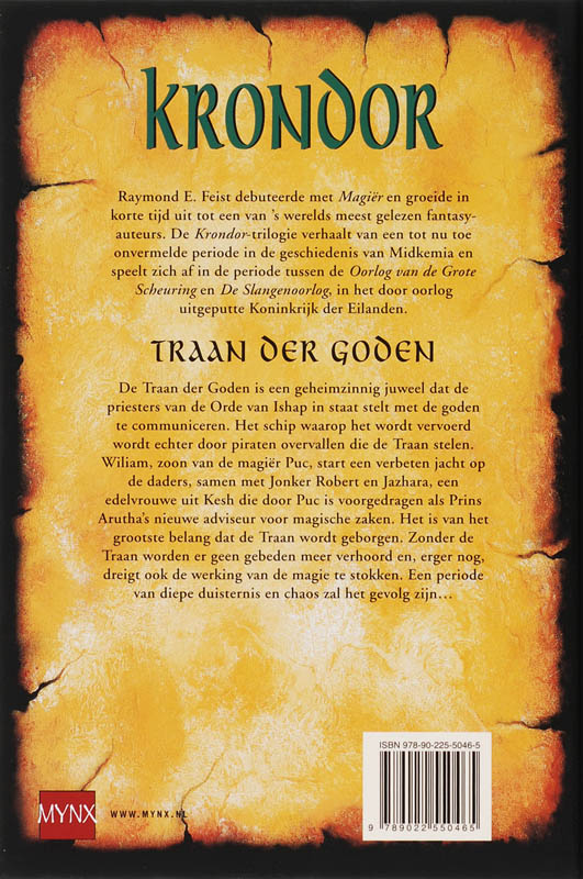 Achterkant van Traan der goden