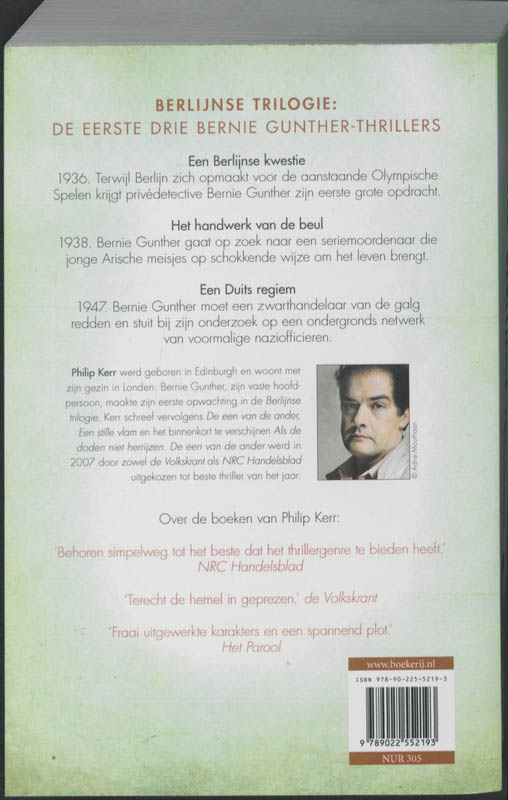 Achterkant van Berlijnse trilogie