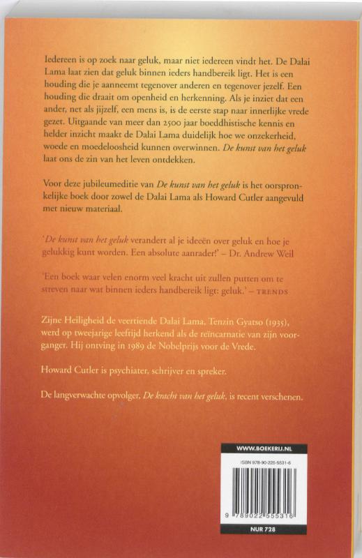 Achterkant van De kunst van het geluk