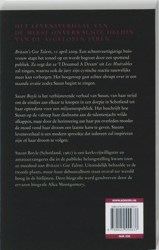 Achterkant van Susan Boyle