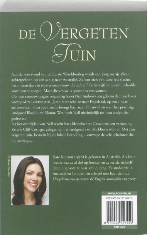 Achterkant van De vergeten tuin